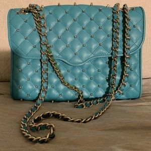 Rebecca Minkoff quilted studded crossbody purse